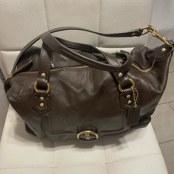 Coach Chocolate Brown Leather Satchel Handbag RN#F25151 - Picture 8 of 15